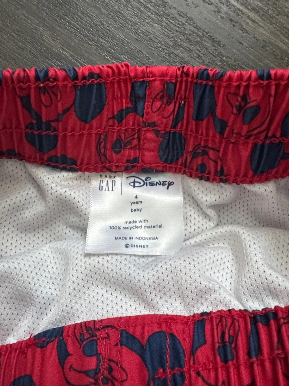 Disney GAP Red and Navy Mickey Mouse Swim Shorts